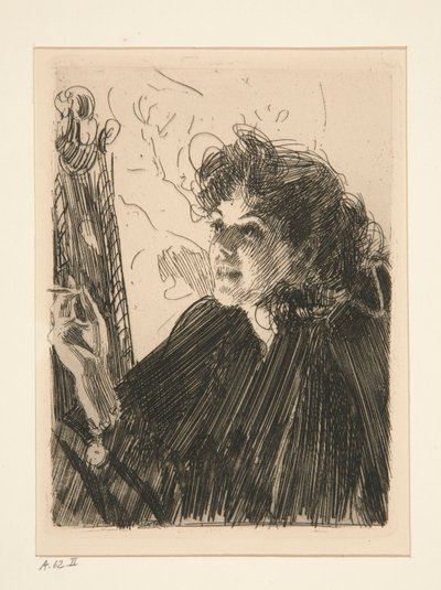 Fille avec cigarette II - Anders Leonard Zorn