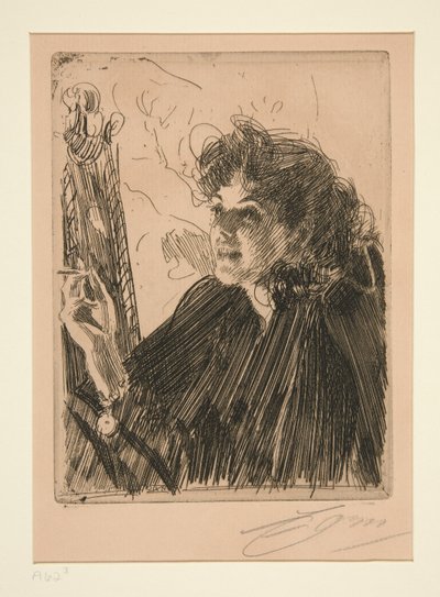 Fille avec une cigarette II - Anders Leonard Zorn