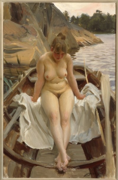 Dans le bateau à rames de Werner - Anders Leonard Zorn