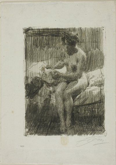 Modèle lisant - Anders Leonard Zorn
