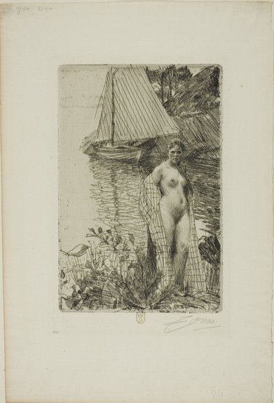Mon modèle et mon bateau - Anders Leonard Zorn