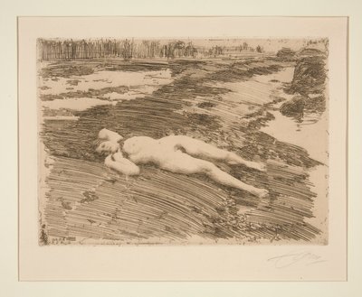 Sur le sable - Anders Leonard Zorn