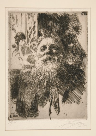 Portrait de A. Rodin - Anders Leonard Zorn