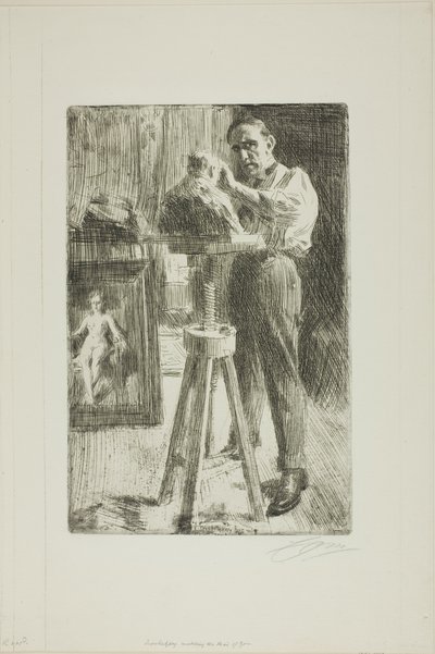 Prince Paul Troubetzkoy I (en pied) - Anders Leonard Zorn