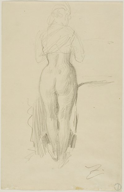 Figure féminine debout vue de derrière - Anders Zorn