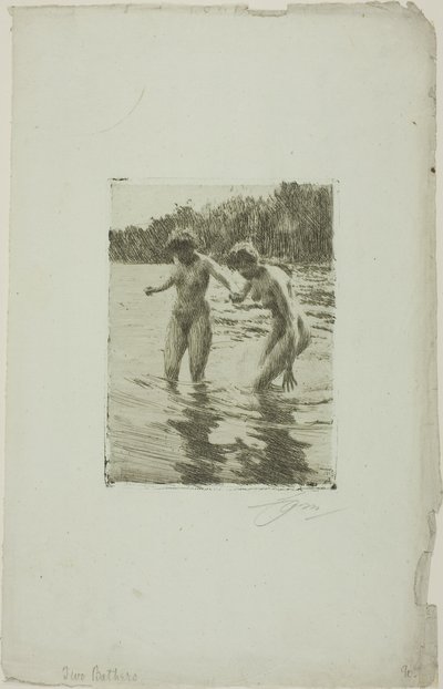 Deux baigneurs - Anders Leonard Zorn