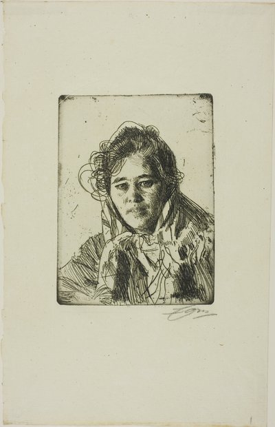 Jeune fille de Mora (Anna de Kråkberg) - Anders Zorn