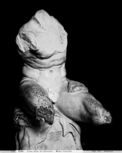 Le Torse du Belvédère par Apollonios de Nestor, c.1890 (photo n/b) - Anderson Anderson