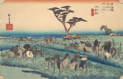 Chiriu, Station No. 40, vers 1834 - Ando Hiroshige