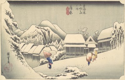 Neige du soir à Kanbara, de la série Cinquante-trois Stations du Tokaido - Ando Hiroshige