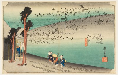 Maison de thé de Futagawa, dans Les Cinquante-trois Stations de la route Tokaido (Tokaido Gojusan Tsugi-no Uchi) - Ando Hiroshige
