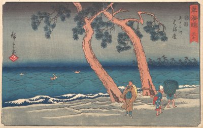 Gare de Hamamatsu, vers 1842 - Ando Hiroshige