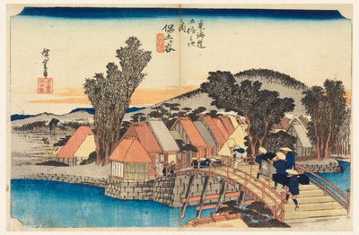 Hodogaya (Pont Shinkame), dans Les Cinquante-Trois Stations de la Route Tokaido - Ando Hiroshige