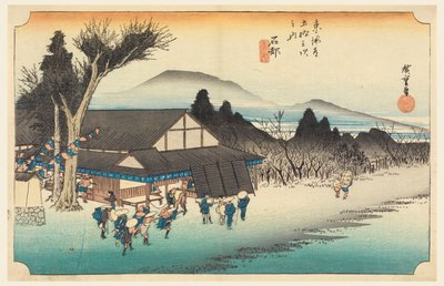 Ishibe (Megawa Sato), dans Les Cinquante-Trois Stations de la route Tokaido (Tokaido Gojusan Tsugi-no Uchi) - Ando Hiroshige