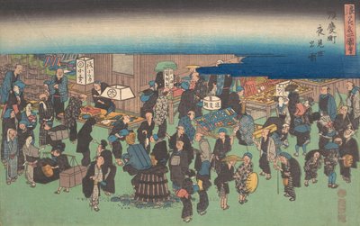 Junkei machi Yomise no Zu - Ando Hiroshige