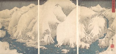 Gorge de Kiso sous la neige - Ando Hiroshige
