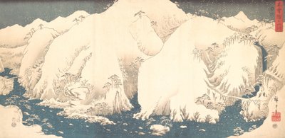 Montagnes de Kiso sous la neige - Ando Hiroshige
