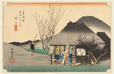 Maison de thé Mariko, dans Les Cinquante-trois stations de la route Tokaido - Ando Hiroshige