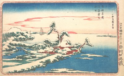 Lever du soleil du Nouvel An après la neige à Susaki, vers 1831 - Ando Hiroshige