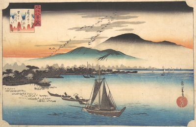 Retour des oies à Katada, 19e siècle - Ando Hiroshige