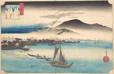 Retour des oies à Katada, ca. 1832 - Ando Hiroshige