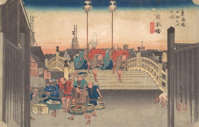 Stations One: Vue du matin de Nihonbashi - Ando Hiroshige