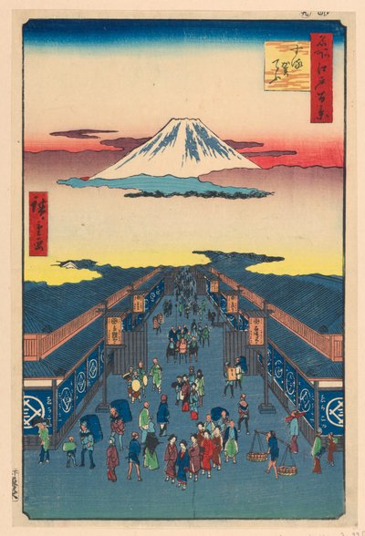 Rue Suruga (Suruga-cho) de la série Cent vues célèbres d