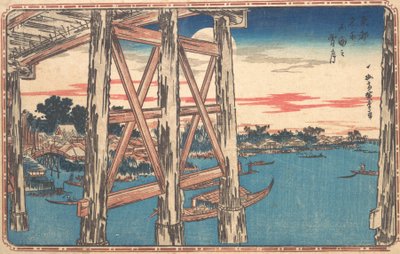 Crépuscule à Ryogoku Bridge - Ando Hiroshige