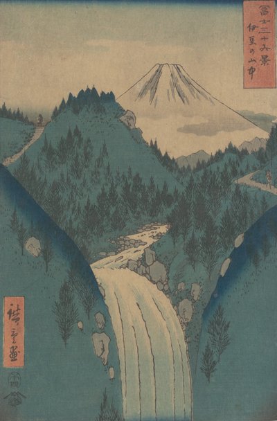 Vue du mont Fuji depuis les montagnes de la province d