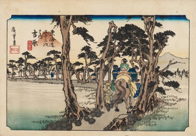 Gravure sur bois - Yoshiwara Hidari Fuji, 19ème siècle - Ando Hiroshige