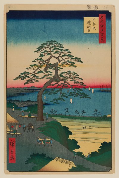 Pin suspendu, Hakkeisaka - Ando or Utagawa Hiroshige