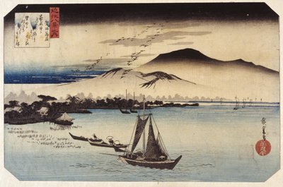 Oies Descendantes À Katada - Ando or Utagawa Hiroshige