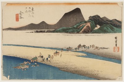 Banque Enshu de la rivière Oi - Ando or Utagawa Hiroshige
