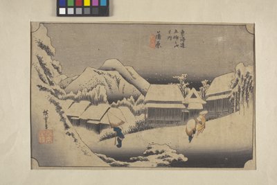 Neige du soir à Kambora - Ando or Utagawa Hiroshige