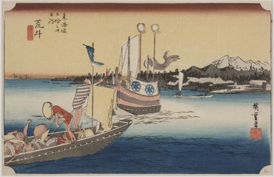 Bateaux de ferry - Ando or Utagawa Hiroshige