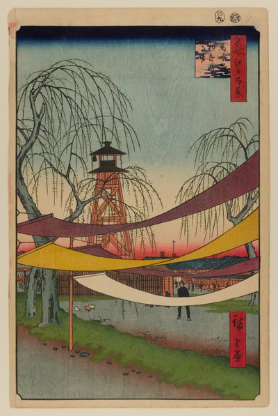 Centre équestre Hatsune, Bakuro-cho - Ando or Utagawa Hiroshige