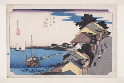 Kanagawa: Vue de la digue - Ando or Utagawa Hiroshige