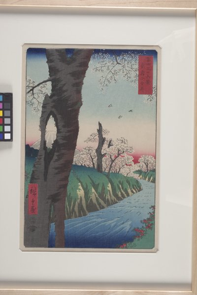 Koganei dans la province de Musashi - Ando or Utagawa Hiroshige