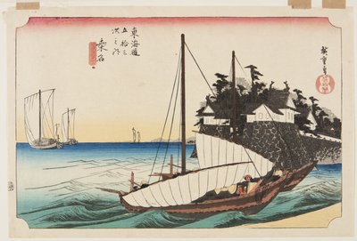 Kuwana : Traversée de Shichiri - Ando or Utagawa Hiroshige