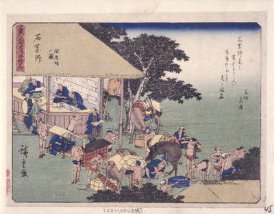 Série Kyoka Tokaido, Ishiyakushi - Ando or Utagawa Hiroshige