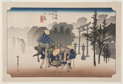 Mishima: Brume matinale - Ando or Utagawa Hiroshige