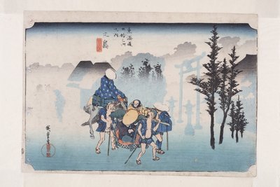 Mishima : Brume matinale - Ando or Utagawa Hiroshige