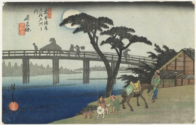 Nagakubo, no.28, de la série Soixante-neuf stations de la route Kisokaido, 186-38 - Ando or Utagawa Hiroshige