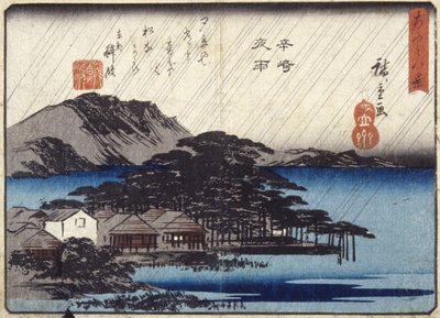Pluie nocturne à Karasaki - Ando or Utagawa Hiroshige