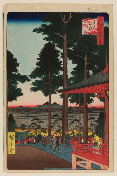 Sanctuaire Oji Inari - Ando or Utagawa Hiroshige