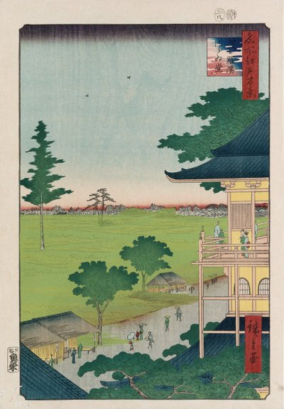 Sazai Hall, Cinq Cents Raken [Temple], de la série "Cent vues des lieux célèbres d