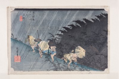 Shōno : Pluie battante - Ando or Utagawa Hiroshige