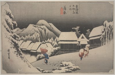 Neige la nuit - Ando or Utagawa Hiroshige