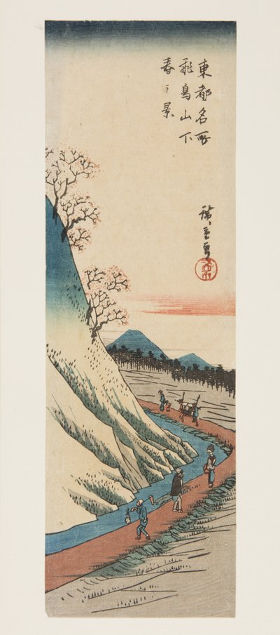 Vue printanière au pied de la colline Asuka - Ando or Utagawa Hiroshige