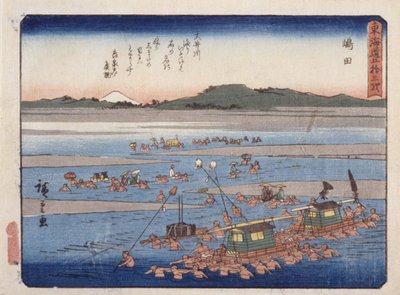 Station 24, Shimada - Ando or Utagawa Hiroshige